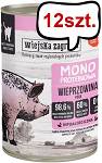 Wiejska Zagroda Monoproteinowa Wieprzowina Mokra Karma dla kota op. 400g Pakiet 12szt.