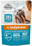 Frendi Kawałki z Indykiem w Delikatnym Sosie Mokra Karma dla kota op. 100g