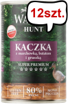 Wataha Hunt Adult Kaczka z marchewką i batatem Mokra Karma dla psa op. 400g Pakiet 12szt.