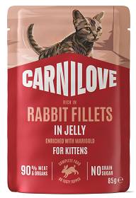 Carnilove Cat Kitten Rabbit Fillets in Jelly Mokra Karma dla kociąt op. 85g