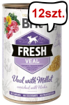 Brit Fresh Adult Veal&Millet Mokra Karma dla psa op. 400g Pakiet 12szt. 