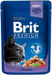 Brit Premium Adult dorsz (Cod Fish) w sosie Mokra Karma dla kota op. 100g
