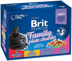 Brit Premium Adult Family Plate Chunks Mokra Karma dla kota op. 12x100g