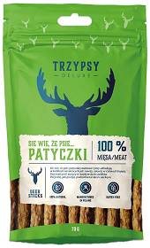 Trzypsy Deluxe Się Wie, że Psie...Patyczki z Jelenia Przysmaki dla psa op. 4x70g (3+1 GRATIS)
