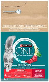 Purina ONE Cat Sterilcat z Wołowiną Sucha Karma dla kota op. 3kg