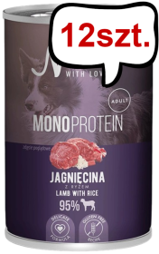 Nekko Monoprotein Adult Jagnięcina Mokra Karma dla psa op. 400g Pakiet 12szt.