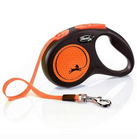 Flexi Smycz NEW NEON Tape dla psa rozm. Medium kolor pomarańczowy