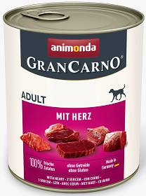 Animonda GranCarno Adult wieprzowina z sercami Mokra Karma dla psa op. 800g