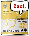 Euro Premium Pate Adult Duck&Turkey Mokra Karma dla psa op. 400g Pakiet 6szt.