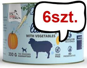 Syta Micha Chef Junior Lamb Mokra Karma dla psa op. 200g Pakiet 6szt.