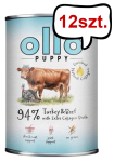 Ollo Puppy Plus Kolagen Indyk i wołowina Mokra Karma dla szczeniąt op. 400g PUSZKA Pakiet 12szt.