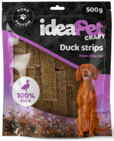 IdeaPet Craft Duck Strips Przysmak Paski kaczki dla psa op. 500g