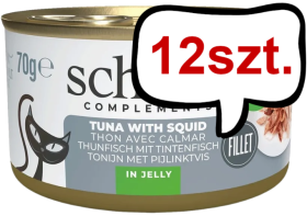 Schesir Adult Tuna&Sqiud in Jelly Mokra Karma dla kota op. 70g Pakiet 12szt.
