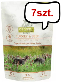 Isegrim Roots Junior Turkey&Beef Mokra Karma dla psa op. 410g Pakiet 7szt.