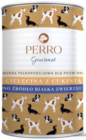 Perro Gourmet Adult Cielęcina z cukinią Mokra Karma dla psa op. 400g