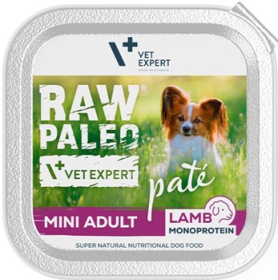 VetExpert Raw Paleo Pate Adult Mini Jagnięcina Mokra Karma dla psa op. 150g