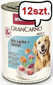 Animonda GranCarno Adult łosoś ze szpinakiem Mokra Karma dla psa op. 400g Pakiet 12szt.