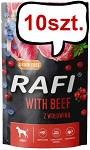 Rafi Dog Wołowina z borówką i żurawiną Mokra Karma dla psa op. 500g Pakiet 10szt.