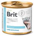 Brit Veterinary Diet Obesity Lamb&Pea Mokra Karma dla kota op. 200g