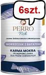 Perro Fish Adult Morszczuk z batatami Mokra Karma dla psa op. 400g Pakiet 6szt.
