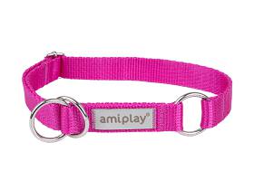 Amiplay Obroża półzaciskowa Samba dla psa rozm. XL (40-60cm) kolor różowy
