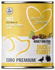 Euro Premium Pate Adult Duck&Turkey Mokra Karma dla psa op. 400g