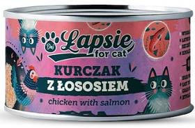 Łapsie for Cat Adult Kurczak z łososiem Mokra karma dla kota. op. 80g